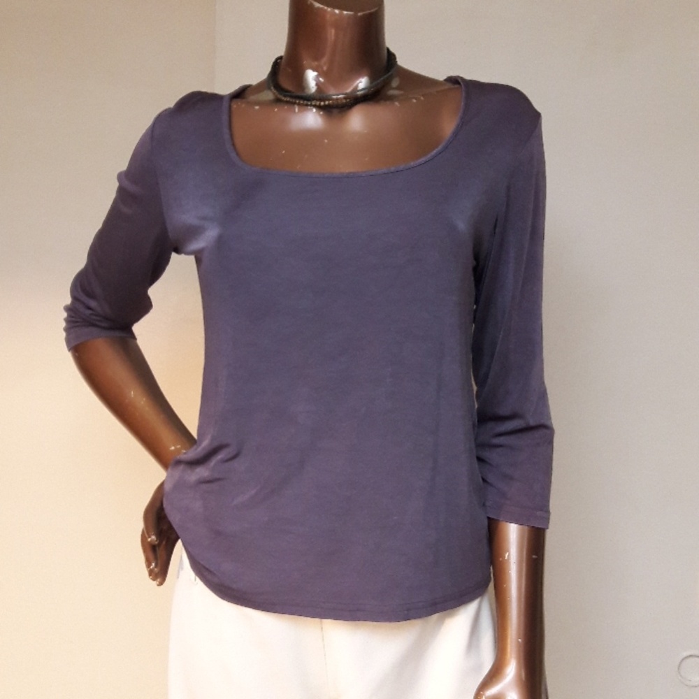 Western ConnectionSliky Gray Blouse - Picture 1 of 4